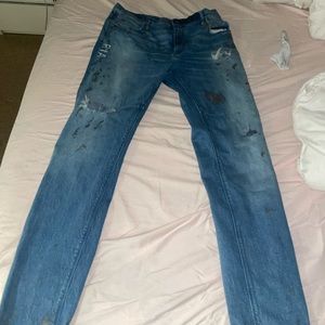 RTA Brand BRYANT JEAN - MID BLUE/SILVER PAINTS